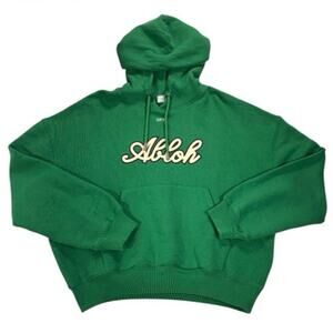 Off White Football Over Hoodie College Green Mens Large New With Tags COA